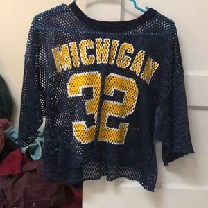 Mesh crop top jersey